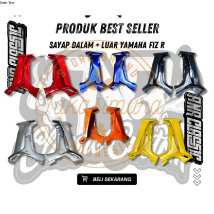 AJM -  SAYAP LUAR DALAM FIZR WARNA HITAM MERAH BIRU KUNING BAHAN TEBAL STANDAR ORIGINAL