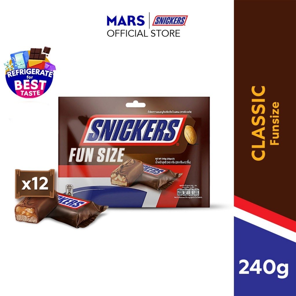 

Snickers Chocolate Fun Size 240gram isi 12 pcs