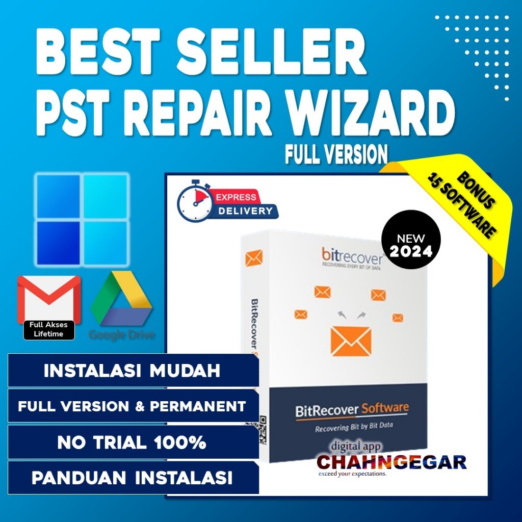 BitRecover PST Repair Wizard 2024 ORIGINAL Lisensi - Software Recovery File OutLook, Email