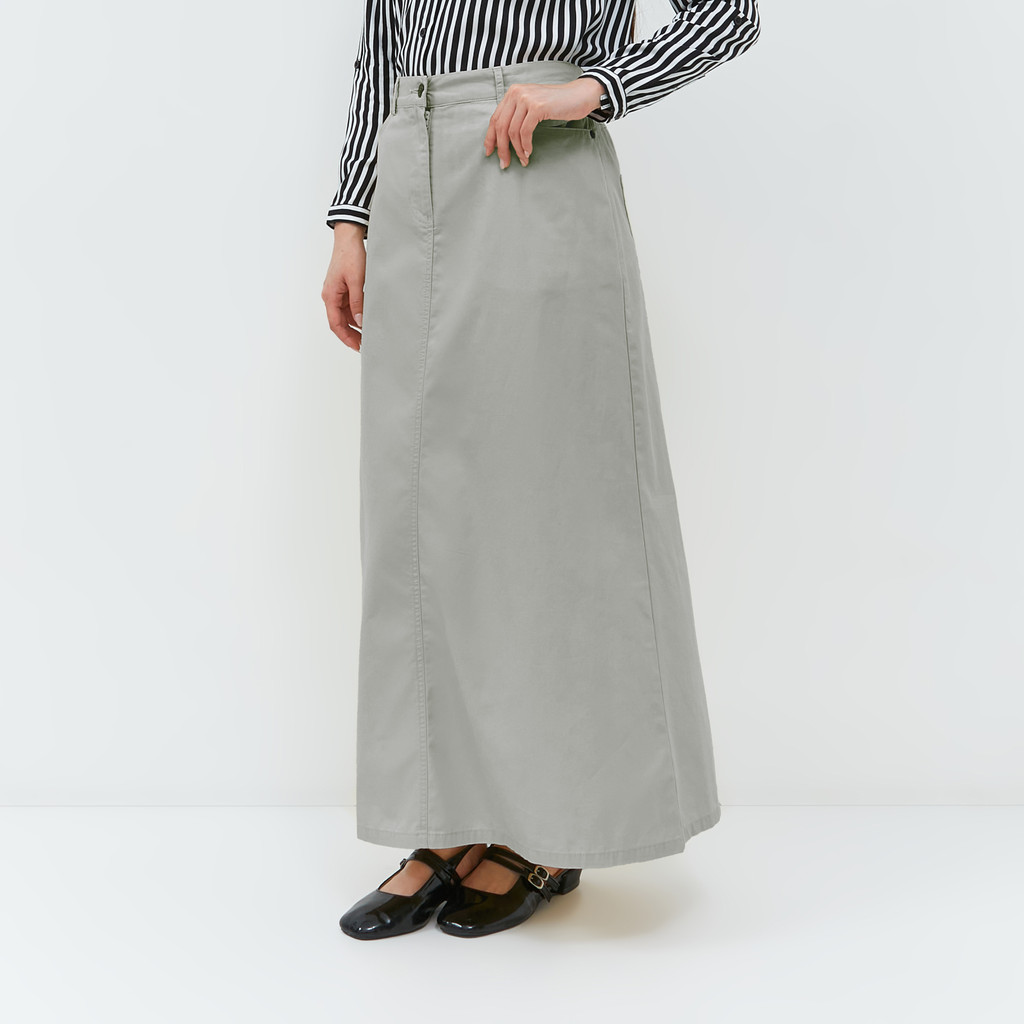 Geela Official - Clarisa Grey Skirt (G.21111) |  Rok Wanita