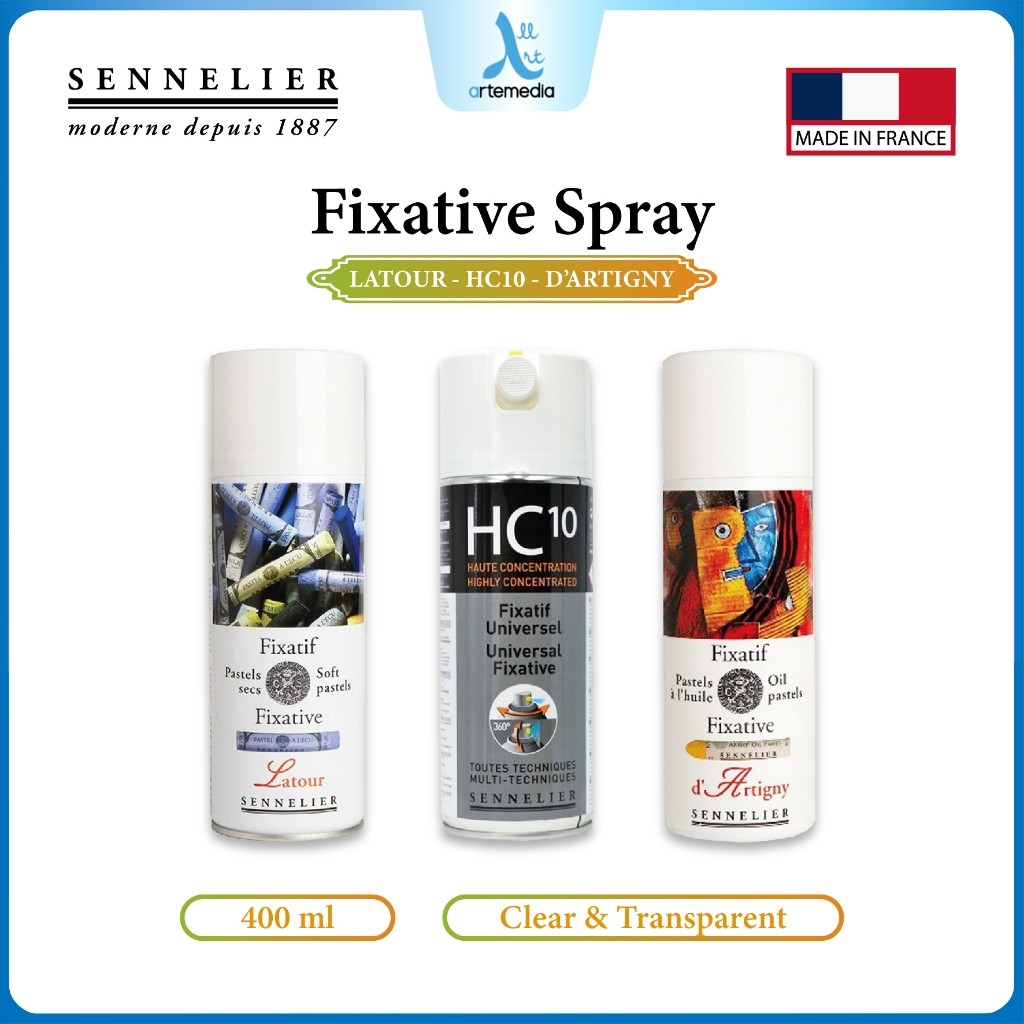

COD Sennelier Aerosol Fixative Spray Fiksatif Pelindung Karya Lukis