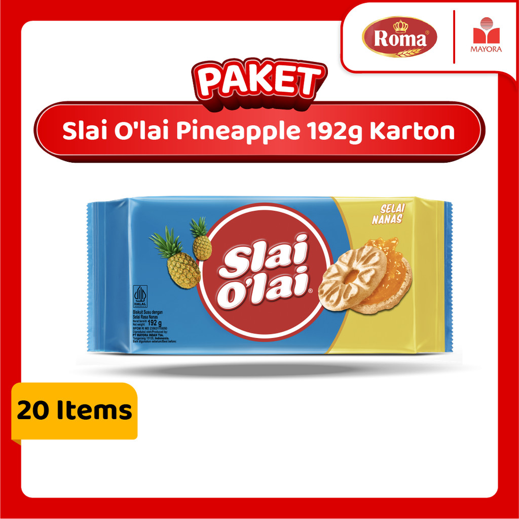 

Paket Roma Slai O'lai Pineapple 192 Gram Karton
