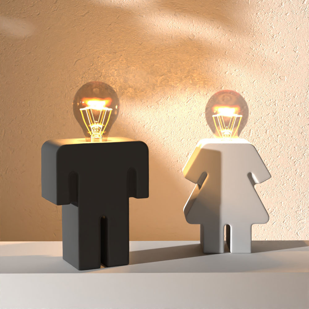 

Silicone Mold for Concrete Lamp Holder Creative Household table lamp Cement Plaster Base molds Human body modeling household