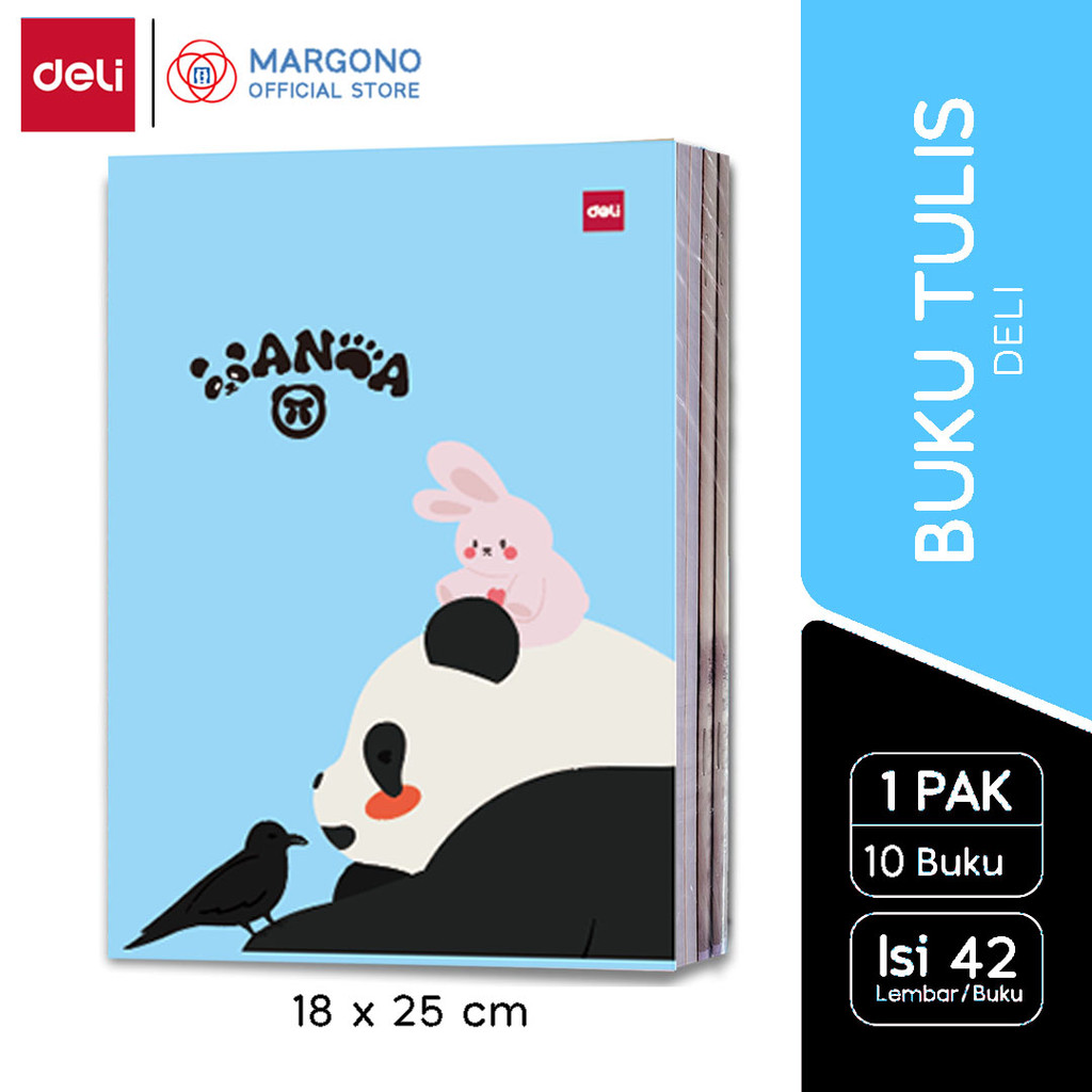 

Deli Buku Tulis Sekolah Panjang / Boxy B5 42 Lembar Panda - 10 buku (1 pak)
