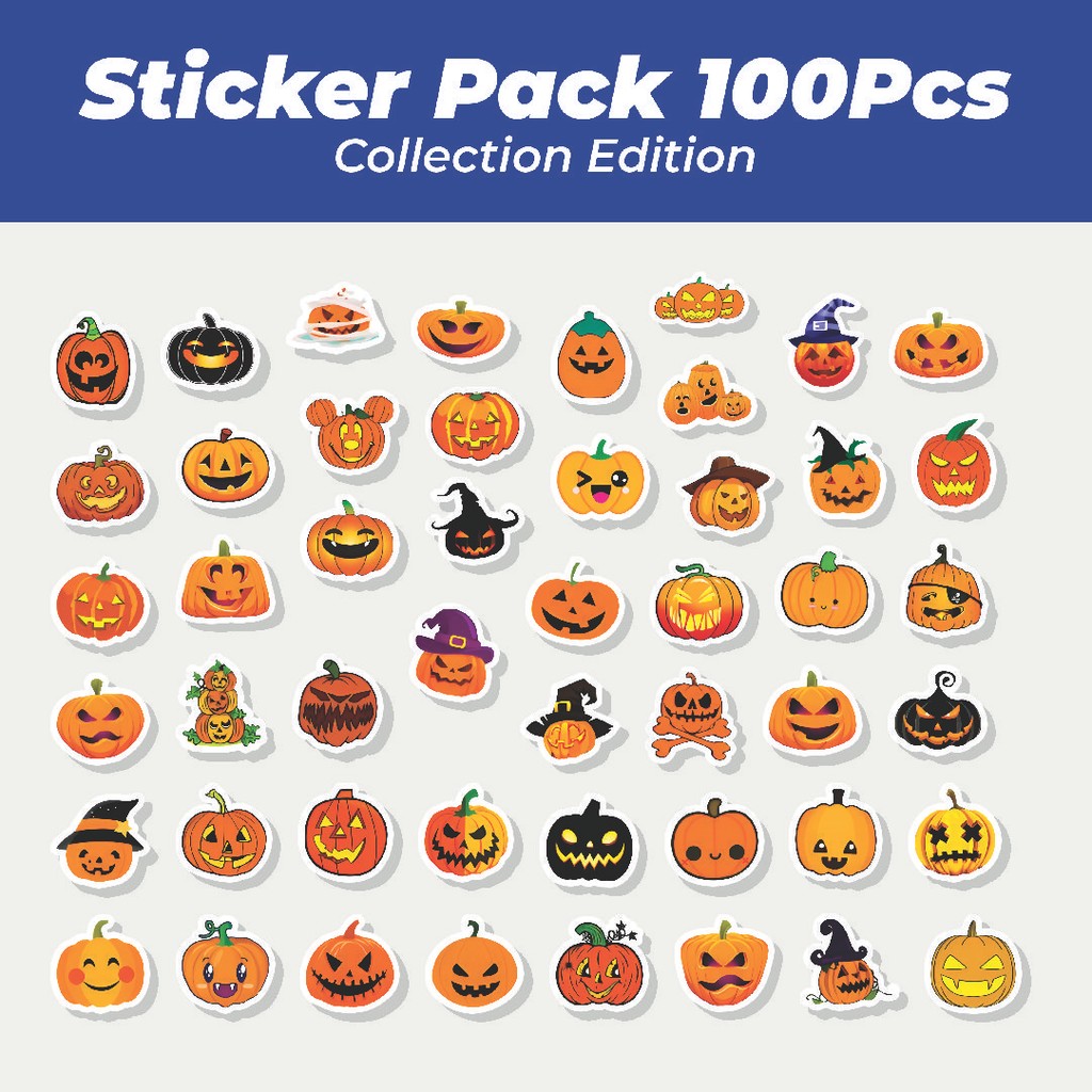 

Hot Stiker Labu Halloween Lucu Anti Air Stikers Berperekat Waterproof Sticker Decal Buat Motor Helm Buku Journal Koper Casing HP Laptop Botol Minum