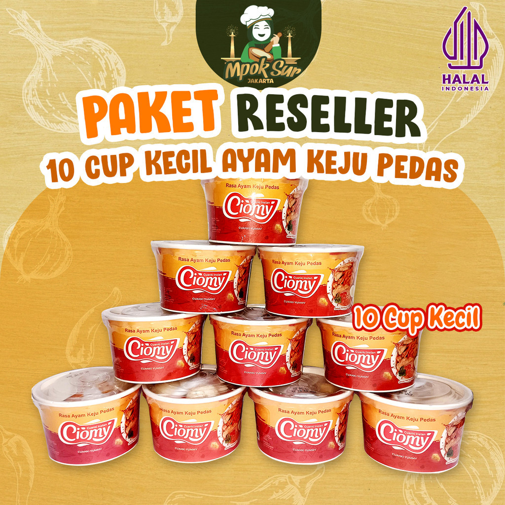 

Mpok Sur - Paket Bundling Ciomy Cuanki Ayam Keju Pedas Kemasan Kecil 40 Gram Isi 10 Pcs
