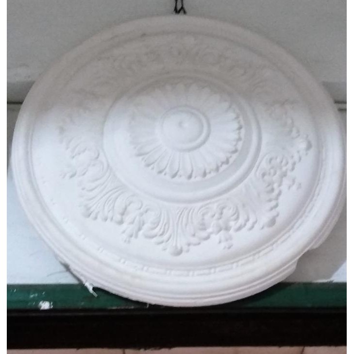 Terbaru kembang lampu plafon gypsum centerpiece centerpis model Waru 65cm