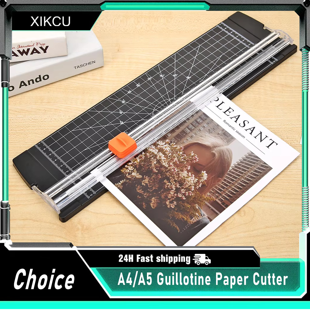 

Office A4 A5 Guillotine Paper Cutter with Automatic Security Safe Guard for Coupon Craft Paper Lightweight Cutting Mat Machine