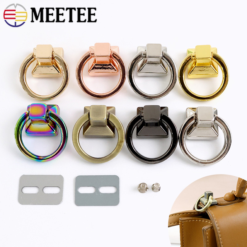 

2-20Pcs Metal O Ring Buckle Bag Side Clip Clasp Screw Strap Connector Hook Handle Hanger Buckles Leather Hardware Accessories