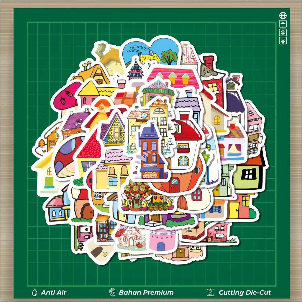 

HOT 50 PCS STIKER Stiker Funny Creative House [Rumah Kreatif Lucu] Stiker Fashion Cars Decal Dingin Kartu Album Custom Vinyl Anti Air- Sticker Aesthetic Buku Journal Koper Casing HP Tablet Laptop Helm Motor Botol Minum