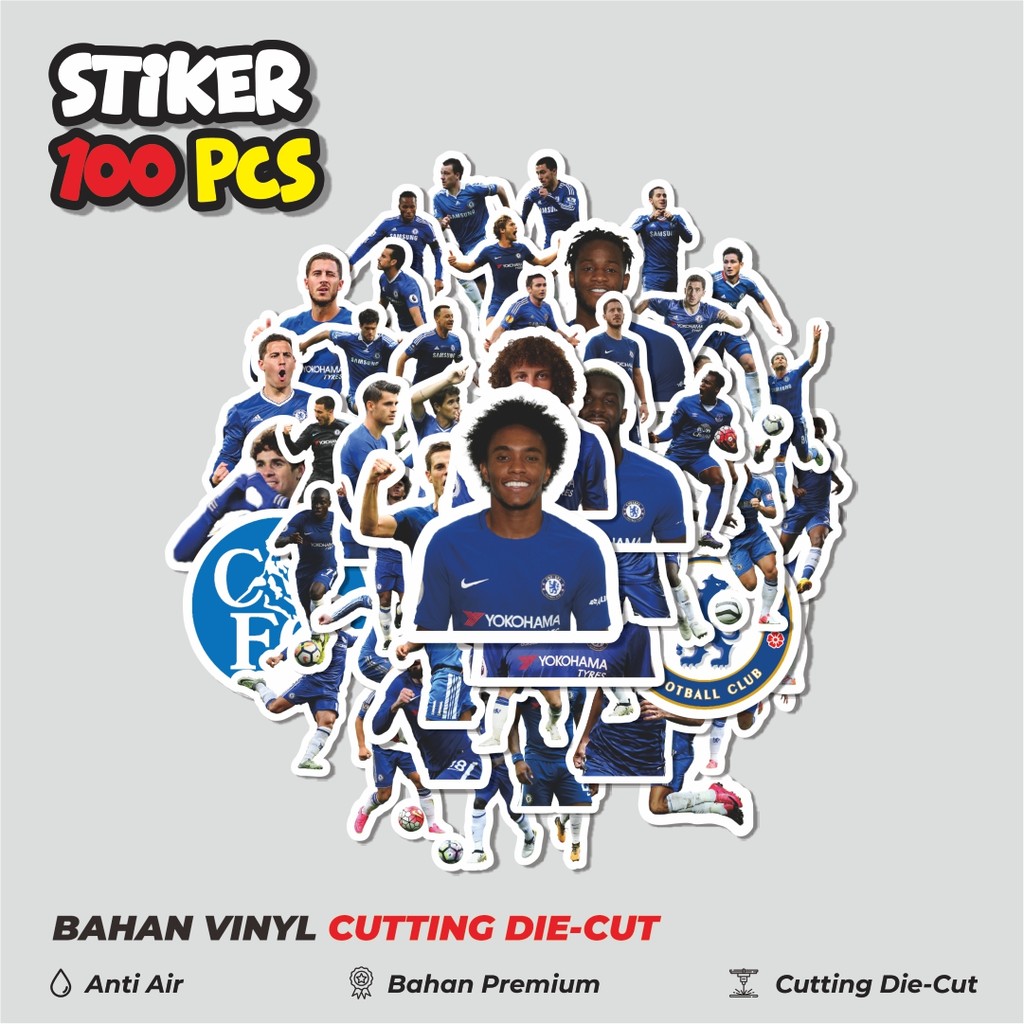

Terbaru! 50 pcs Football Series Chelsea FC Dekorasi Lucu Kreatif untuk Notebook, Skateboard, HP