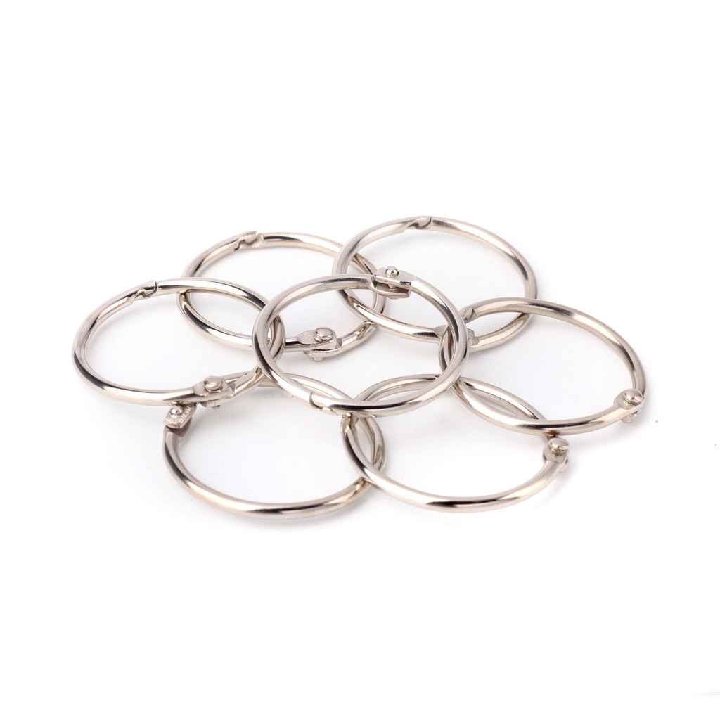 

10/50pcs Loose-leaf Book DIY Ring Binder Albums Opening O Ring Locking Keychain Office Binding Supplies Craft Parts Supplies