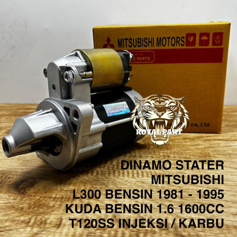 DINAMO STARTER 12V KUDA BENSIN 1.6 97 - 06 / L300 BENSIN 1981 - 1995 / COLT T120SS INJEKSI KARBU MIT