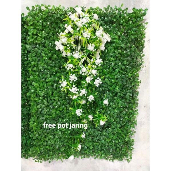 BUNGA RAMBAT C3/BUNGA DINDING/BUNGA HIAS/TANAMAN RAMBAT/BUNGA PLASTIK/FREE POT WAJIK