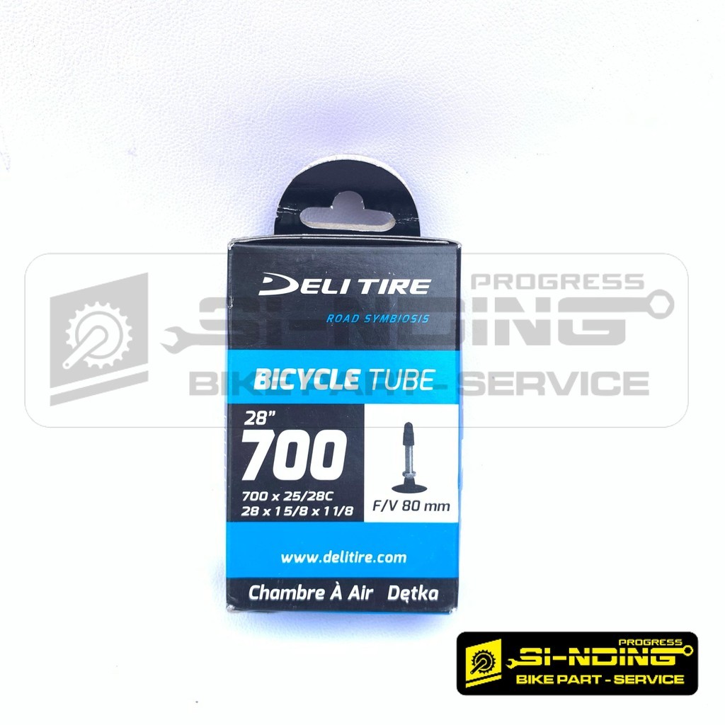 Ban Dalam Delitire 700 X 25 28 FV 80 Dop Presta Panjang Sepeda Roadbike Fixie Profil Rims 60 mm