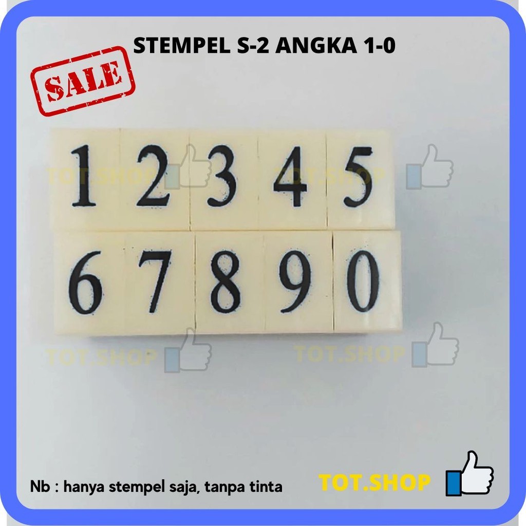 

[Min 5] Stempel S-2 Angka 1-0 Number Stamp Tanggal Stempel Angka Rakitan