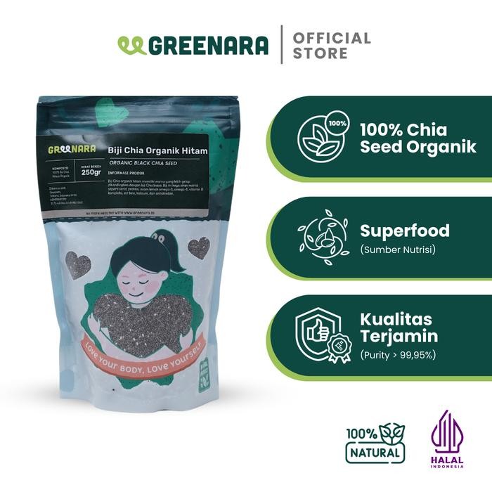 

add l Greenara Black Chia Seed 250gr / Biji Chia Hitam / ChiaSeedl