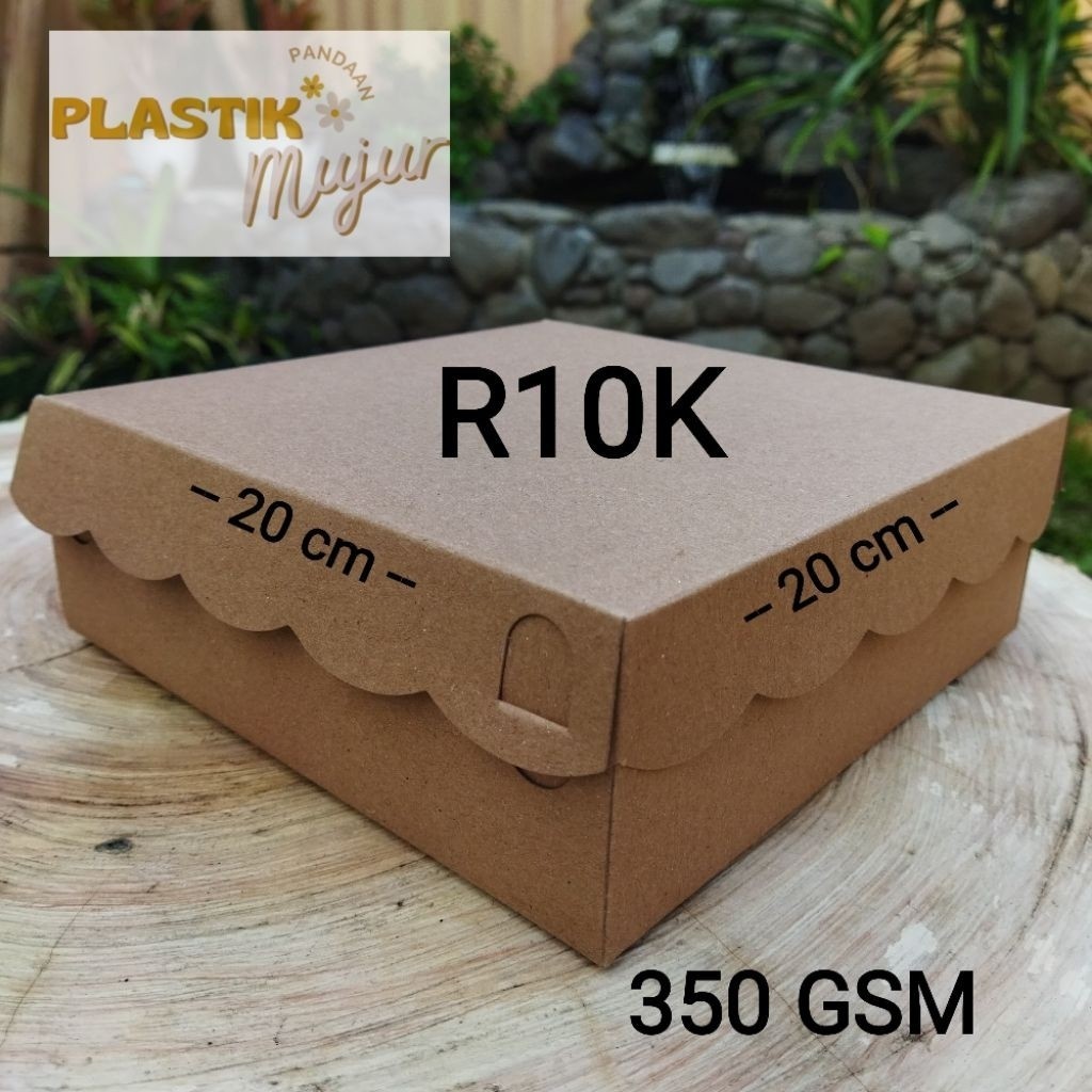 

Dus Coklat R10K Kraft 20x20 cm / Kotak Nasi R10K / Box Nasi Coklat Isi 100 pcs