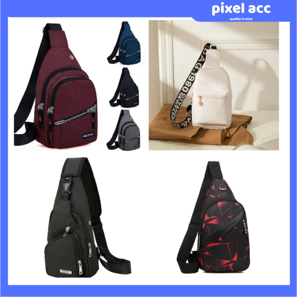 Tas Handphone Sling Bag Waistbag Pria Tas Selempang Dada Tas Punggung Ukuran Kecil untuk Handphone D