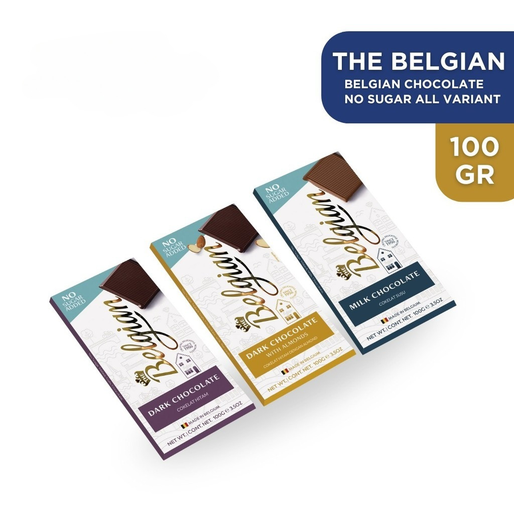

The Belgian No Sugar Added Chocolate With Almond 100 Gr