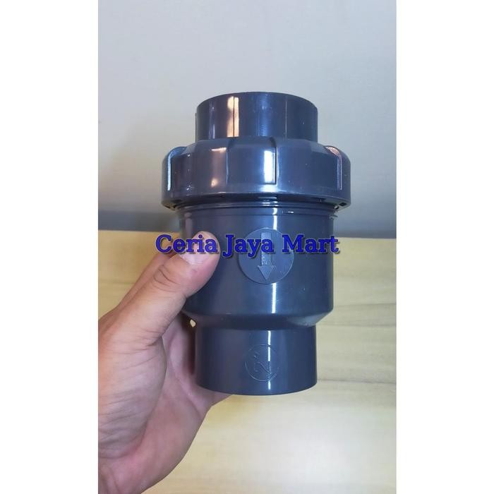 Single Ball Check 2,5" / Klep Ball Check Valve 2.1/2" DN65 PVC / Rrue union ball check single 2,5" H