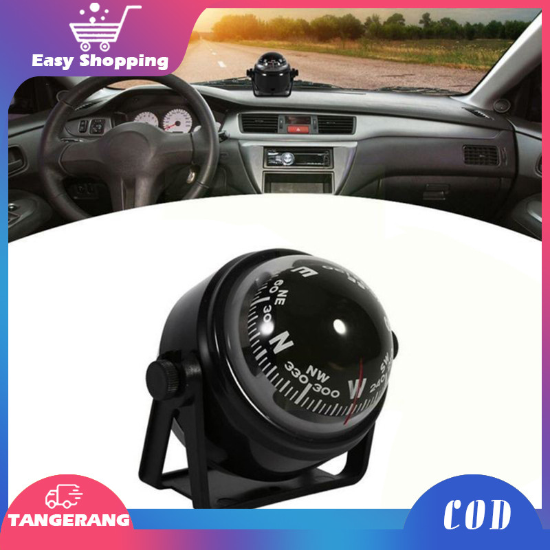 Adjustable Kompas Kapal Hitam Kompas Navigasi Kompas Compact Ball Kompas Mobil Kompas Mobil Dashboar