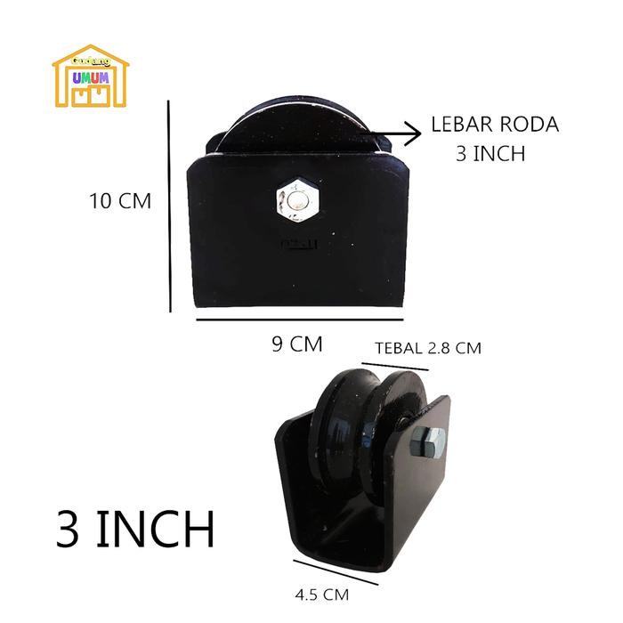 terbaru Roda Behel 3Inch - 4Inch Roda Pintu Gerbang - Roda Pintu Besi Roda - 3INCH