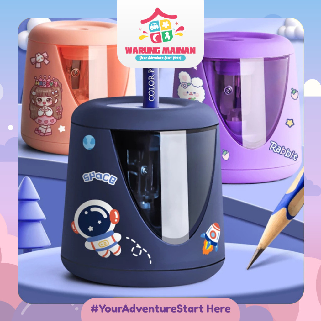 

[WARUNGMAINAN] [ATK13] serutan pensil putar / serutan pensil otomatis / Rautan pensil otomatis pakai baterai 2buah/ rautan pensil elektrik