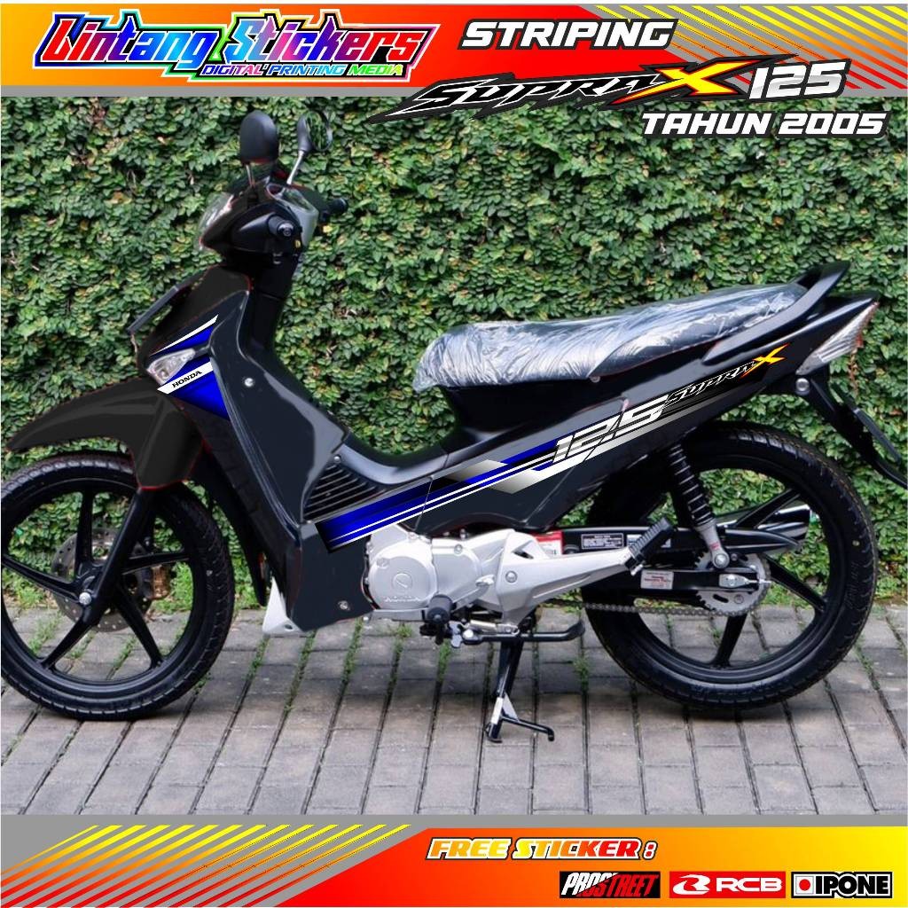 STRIPING VARIASI HONDA SUPRA X 125 TAHUN 2005 / STIKER LIST MOTOR SUPRA X 125 FI GEN 1