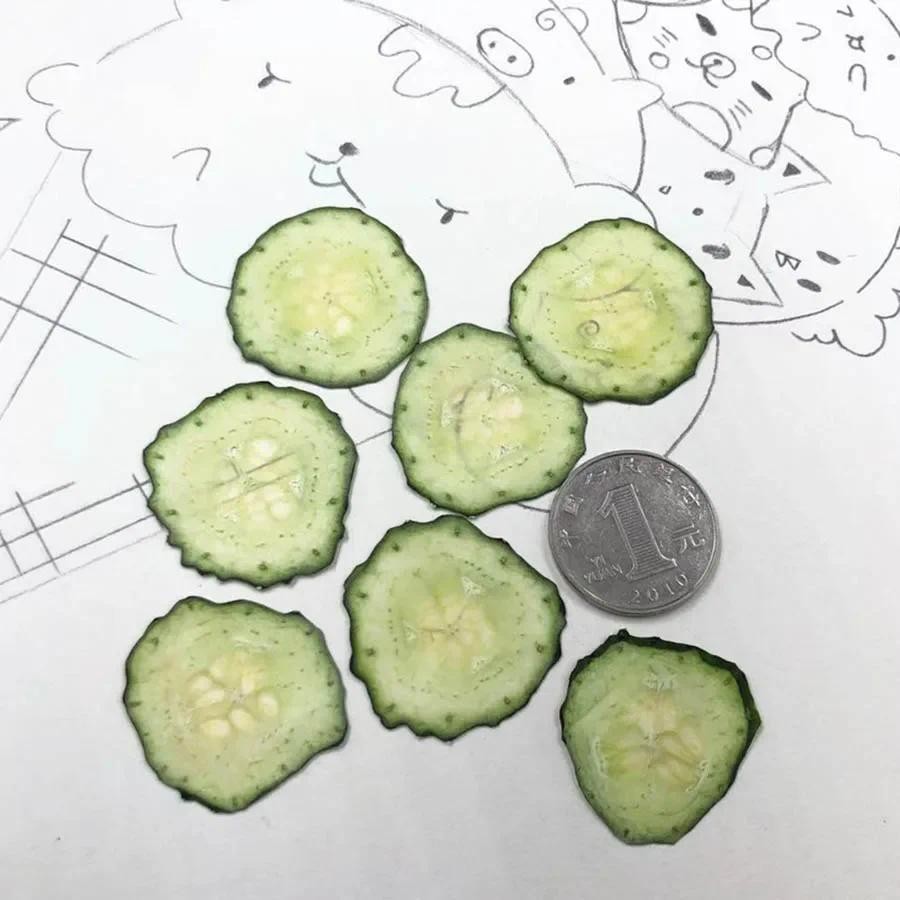 

30pcs Dried Pressed Exopy Vegetable Cucumber Slices Plant Herbarium For Jewelry Photo Frame Phone Case Bookmark Craft DIY Making