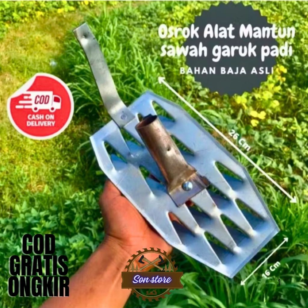 Osrok Sawah Penyiang Rumput Sawah - Alat Matun Osrok Padi - Garuk Pembersih Gulma Sawah Suket Sawah 