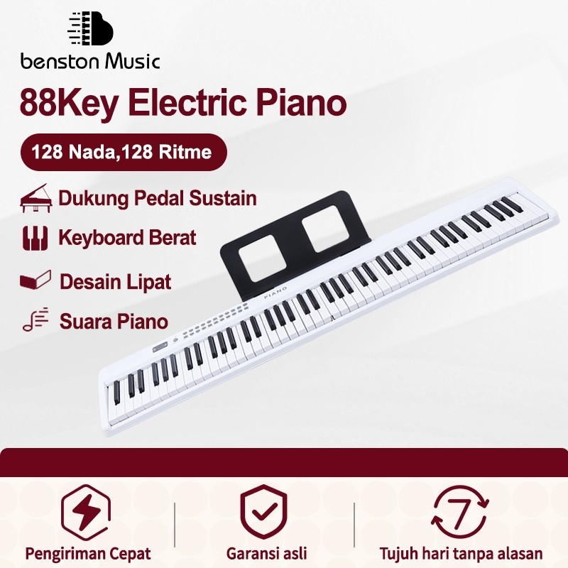 

Benston Music-Keyboard elektrik lipat 88 tuts portabel charging rumah anak/pemula