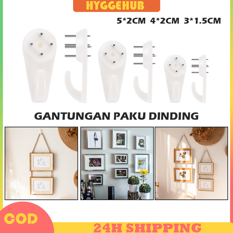 Gantungan Paku Dinding Tanpa Bor Kait Paku Invisible Tanpa Bekas Dinding Tembok Modern Wall Hook
