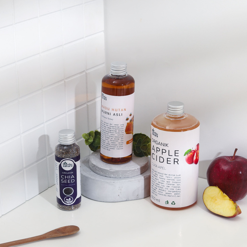 

Bumbu Sahara Paket 3 in 1 Lebih Hemat Cuka Apel Original Madu Hutan Murni Chia Seed Kualitas Terbaik