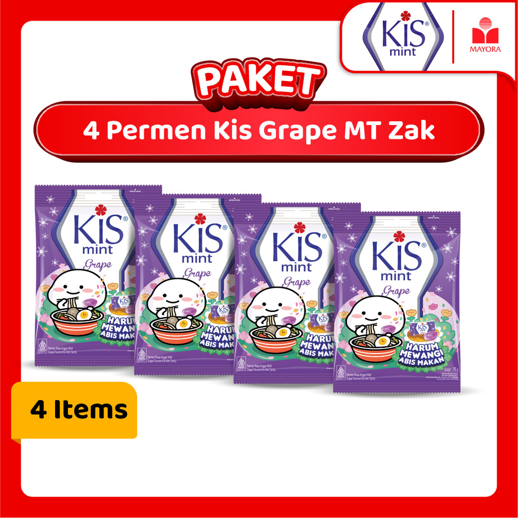 

Paket 4 Permen Kis Grape MT Zak
