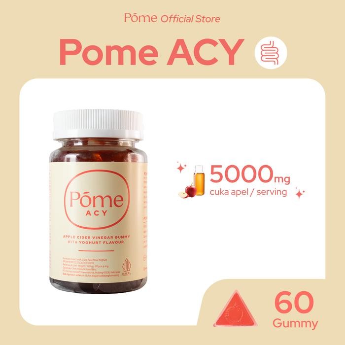 

Pome ACY 1 Botol (60 gummy) - Apple Cider Vinegar Gummy with Yoghurt Flavor