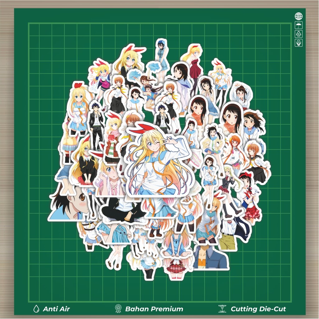 

HOT 50 PCS STIKER Stiker Anime Series Nisekoi Character Mix Stiker Fashion Cars Decal Dingin Kartu Album Custom Vinyl Anti Air- Sticker Aesthetic Buku Journal Koper Casing HP Tablet Laptop Helm Motor Botol Minum