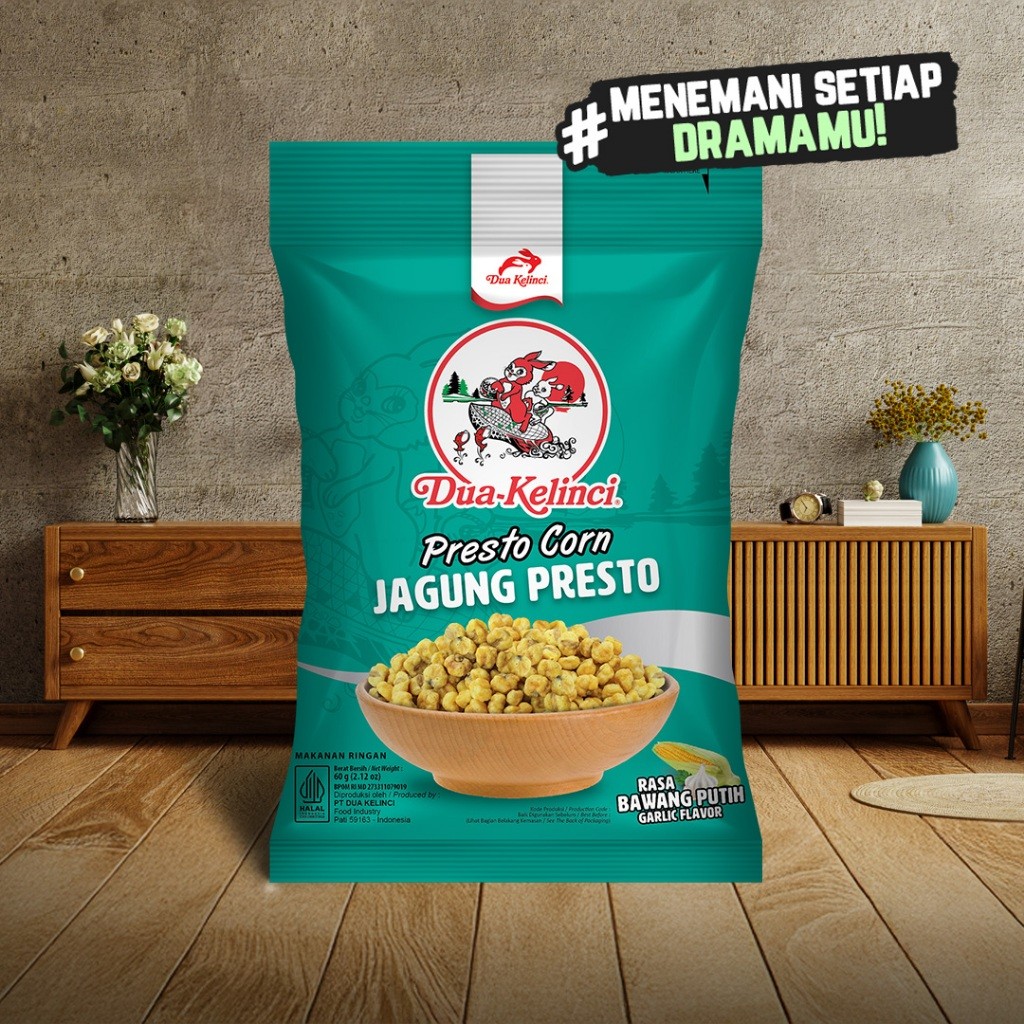

DUA KELINCI Jagung Presto Bawang Putih (60gr)