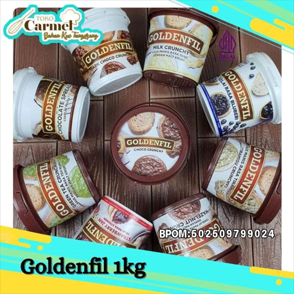 

Selai Goldenfil Crunchy 1kg EXP PANJANG