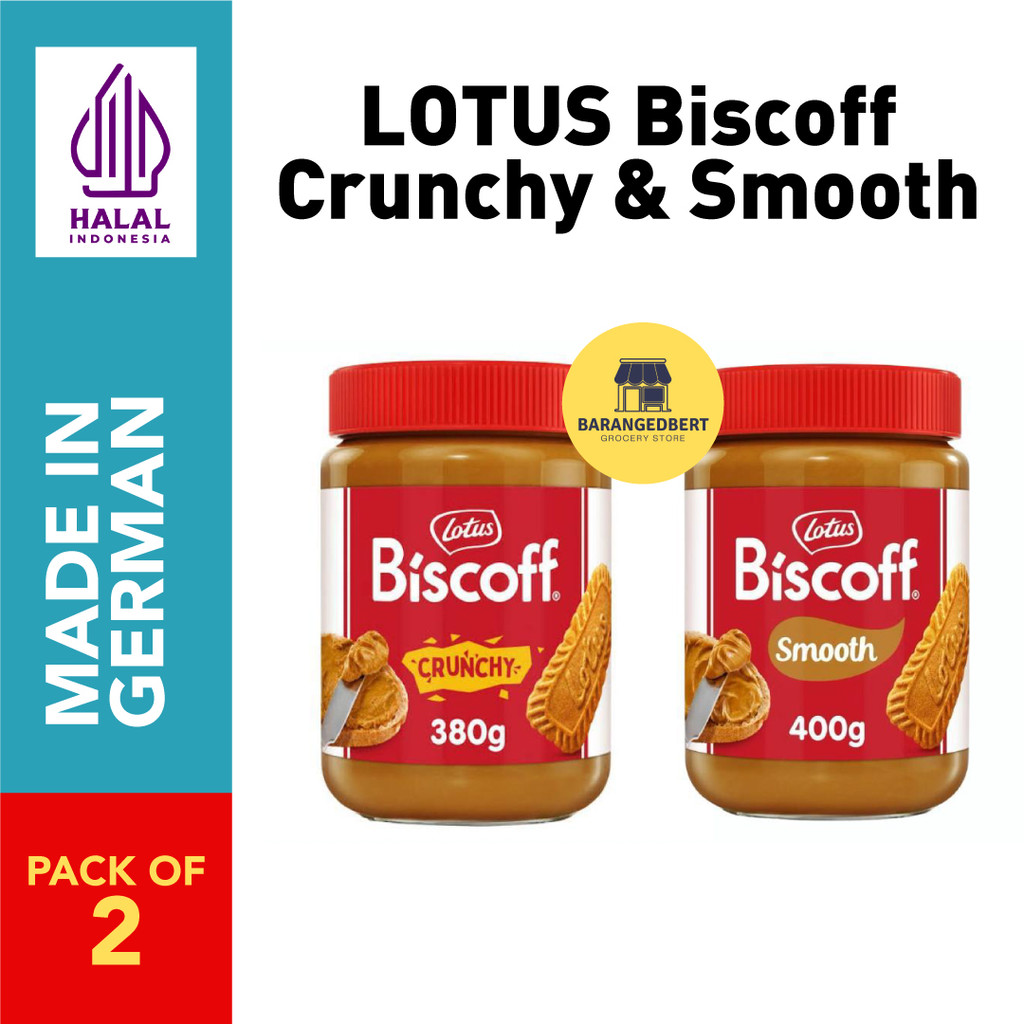 

LOTUS BISCOFF Biscuit Spread Selai Roti Sarapan SMOOTH / CRUNCHY asal German
