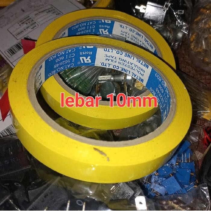

isolasi tahan panas lebar 10mm solasi trafo ferit lakban travo isolator anti kuning 1cm 1