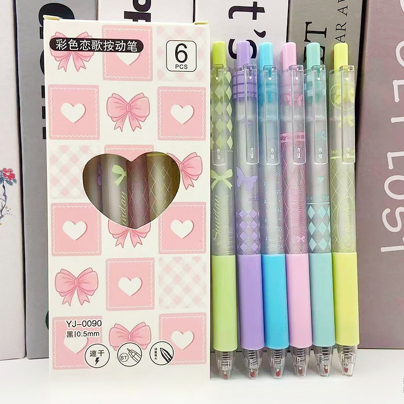

pulpen gel 0.5mm aesthetic gel pen pena retractable pens pulpen lucu dan unik tinta hitam alat tulis school supplies stationery bolpoin bulpen
