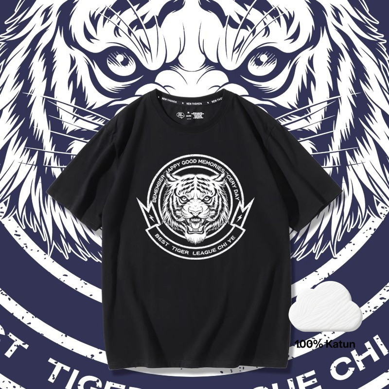 [COD]Kaos T-Shirt Kepala Harimau Original Personal | Bisa untuk Anak-anak dan Dewasa | Model Unisex