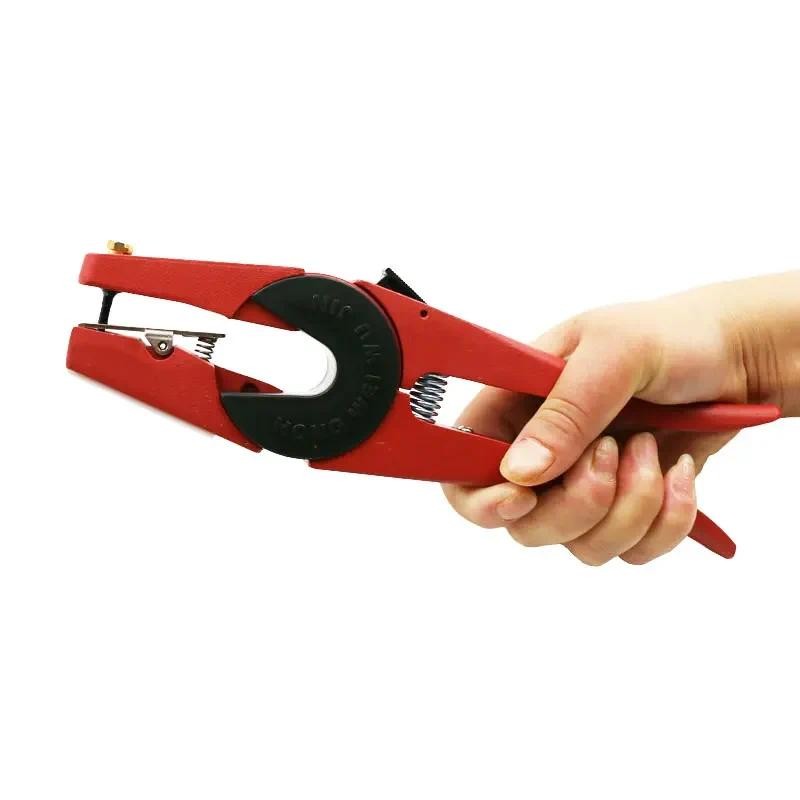 

Cattle Livestock Metal Practical Goat Sheep Horse Ear Tag Animal Tools Plier Forcep Applicator Red Alloy Material