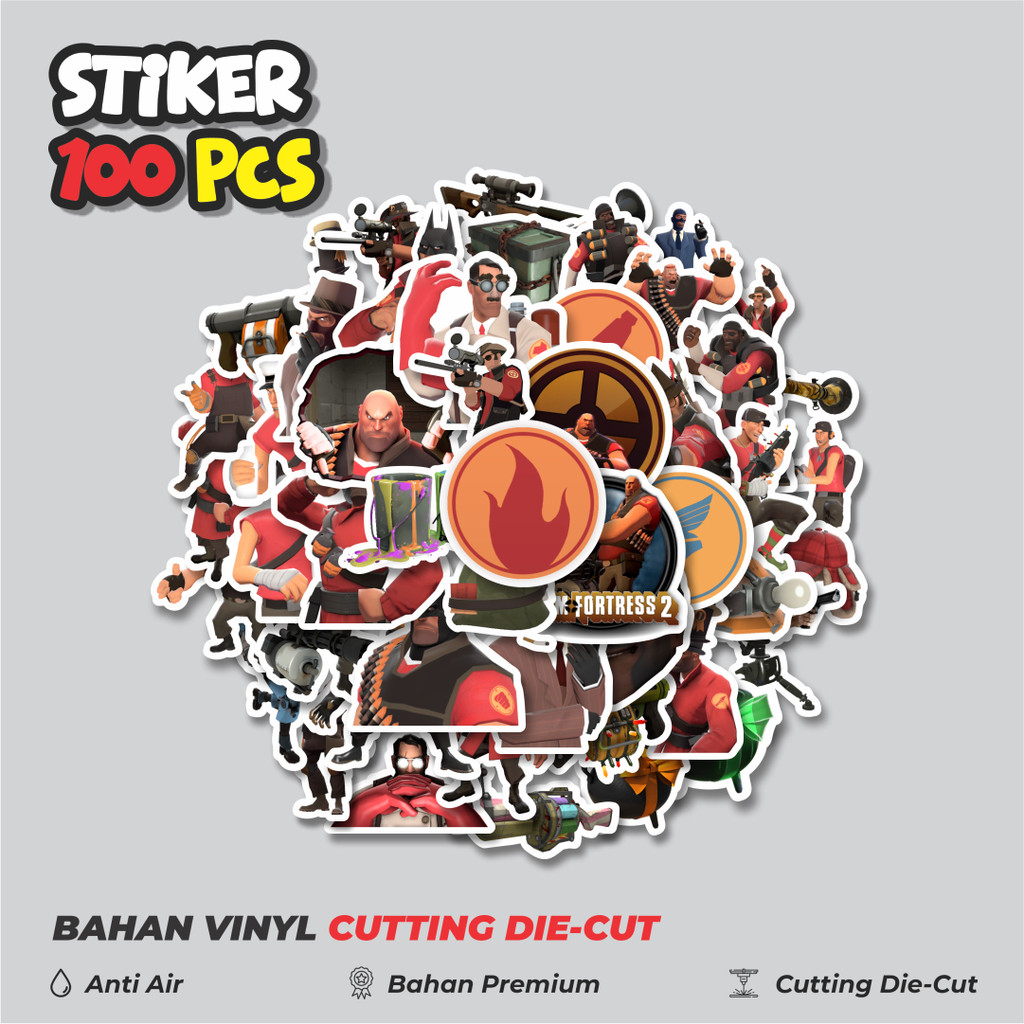 

Terbaru! 50 pcs Stiker Game Series Team Fortres Character V5 Dekorasi Lucu Kreatif untuk Notebook, Skateboard, HP