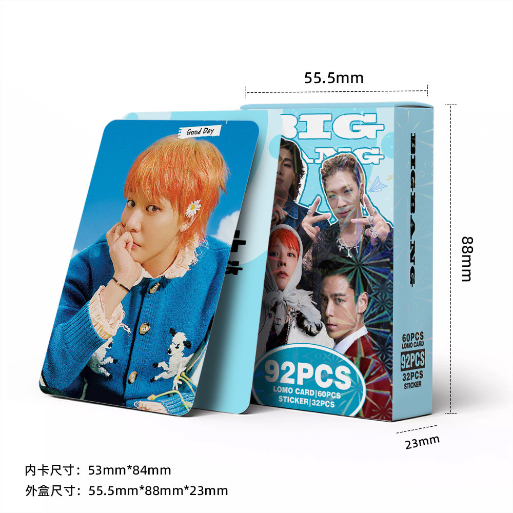 

92Pcs/Set Idol Boy BIGBANG New Album Lomo Cards G-Dragon Kang Dae Sung Tae Yang HD Printd Postcard Photocards Stickers Fans Gift