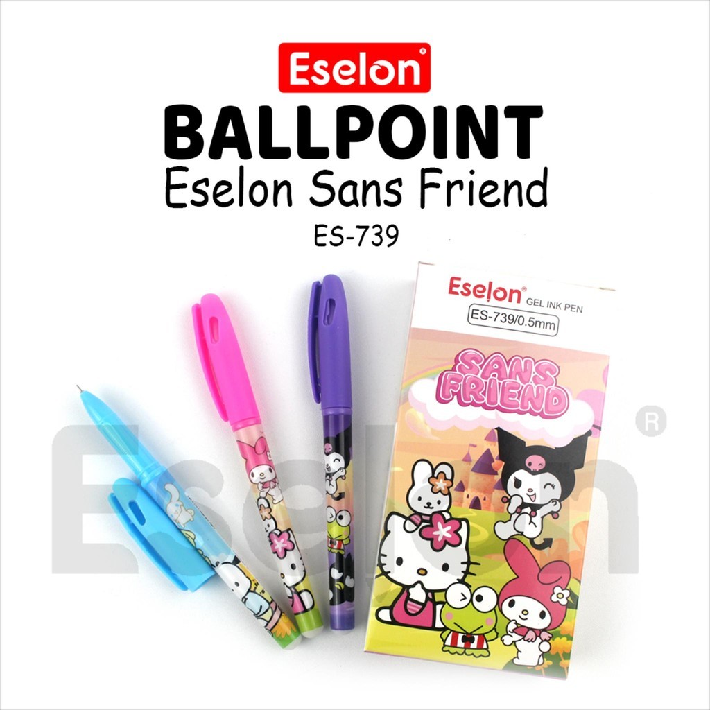 

❤️️12PCS PULPEN GEL ESELON -739 / / 1 PAK PULPEN FANCY BONEKA❤️️