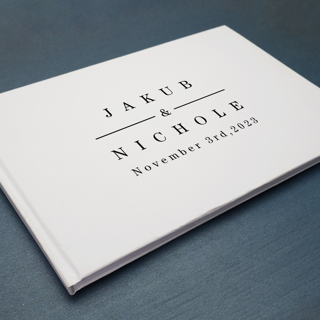 

Personalized Wedding Guest Book, Custom Wedding Guestbook, Wedding Journal, Elegant Mr and Mrs Message Book