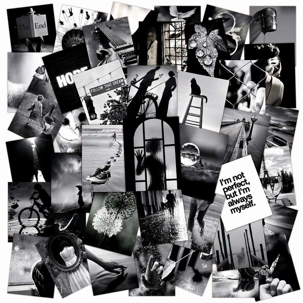 

10/25/50pcs Aesthetic Black View Stickers Graffiti for DIY Decor Phone Laptop Guitar Suitcase Scrapbooking Helmet Water Bottle