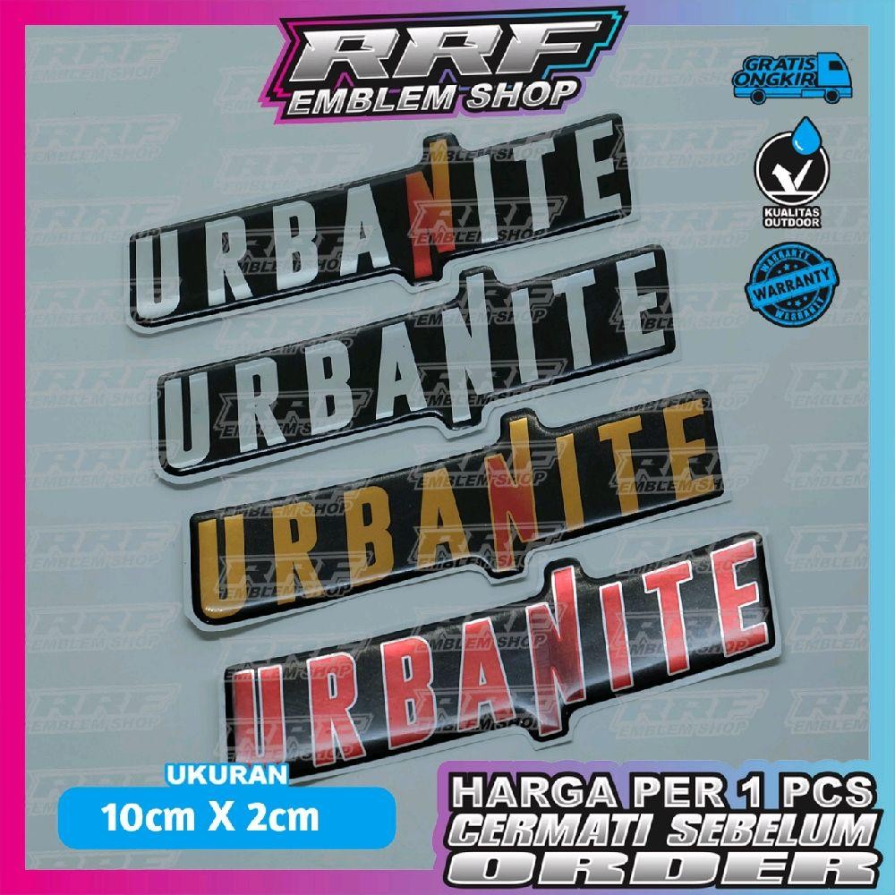 emblem timbul URBANITE honda brio / emblem URBANITE brio